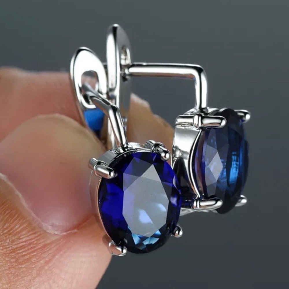 STUD 925 STERLING SILVER DIAMOND EARRINGS